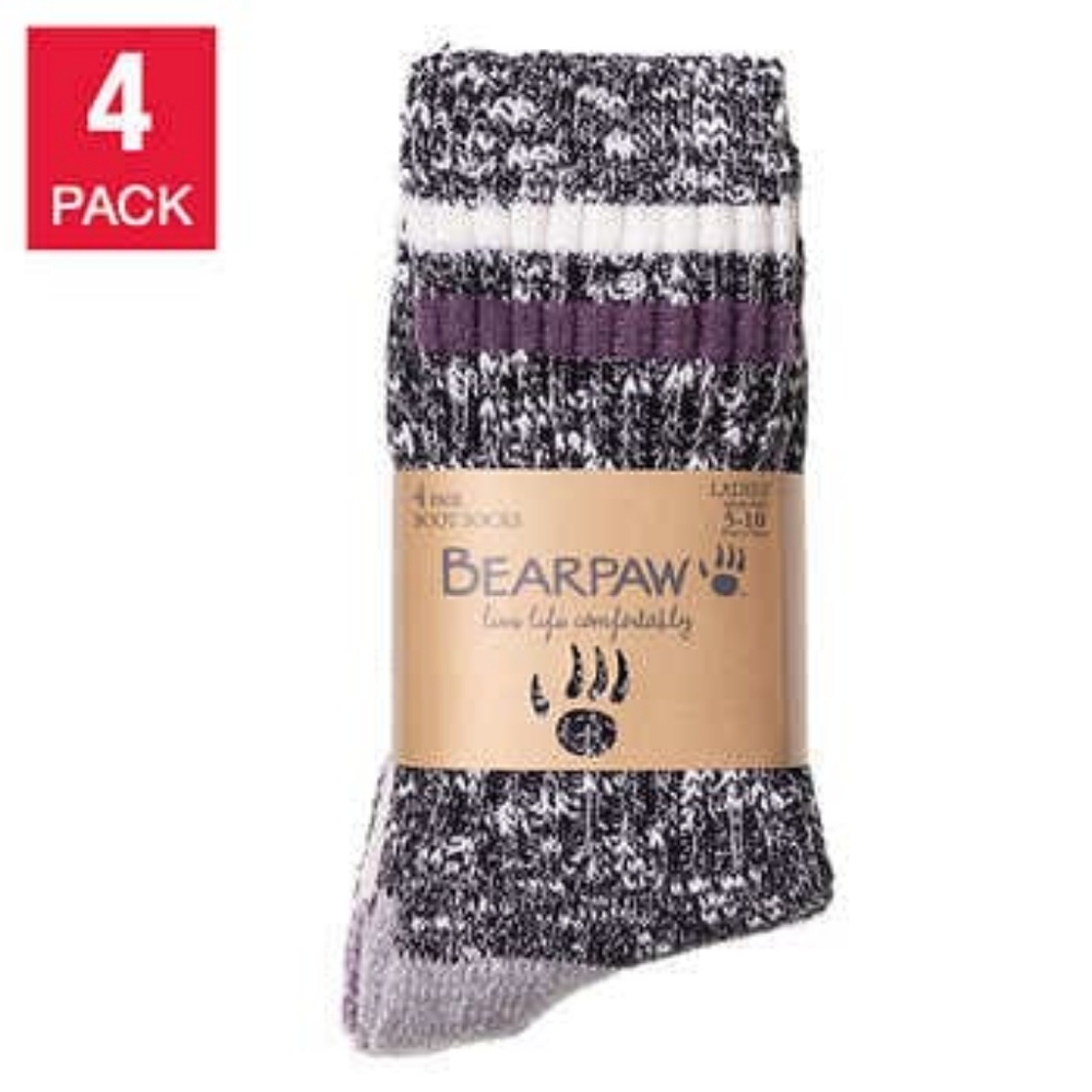 NEW BEAR PAW BOOT SOCKS 4PACK